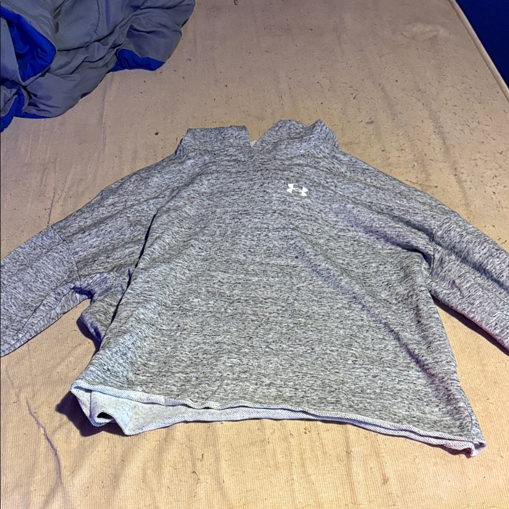 Under Armour Heather Gray Quarter-Zip Pullover